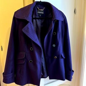 Express eggplant peacoat size large